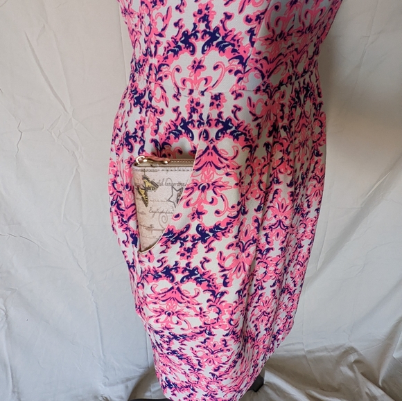 MM COUTURE Strapless Mini Dress Floral Medallion X-Small - Picture 3 of 4